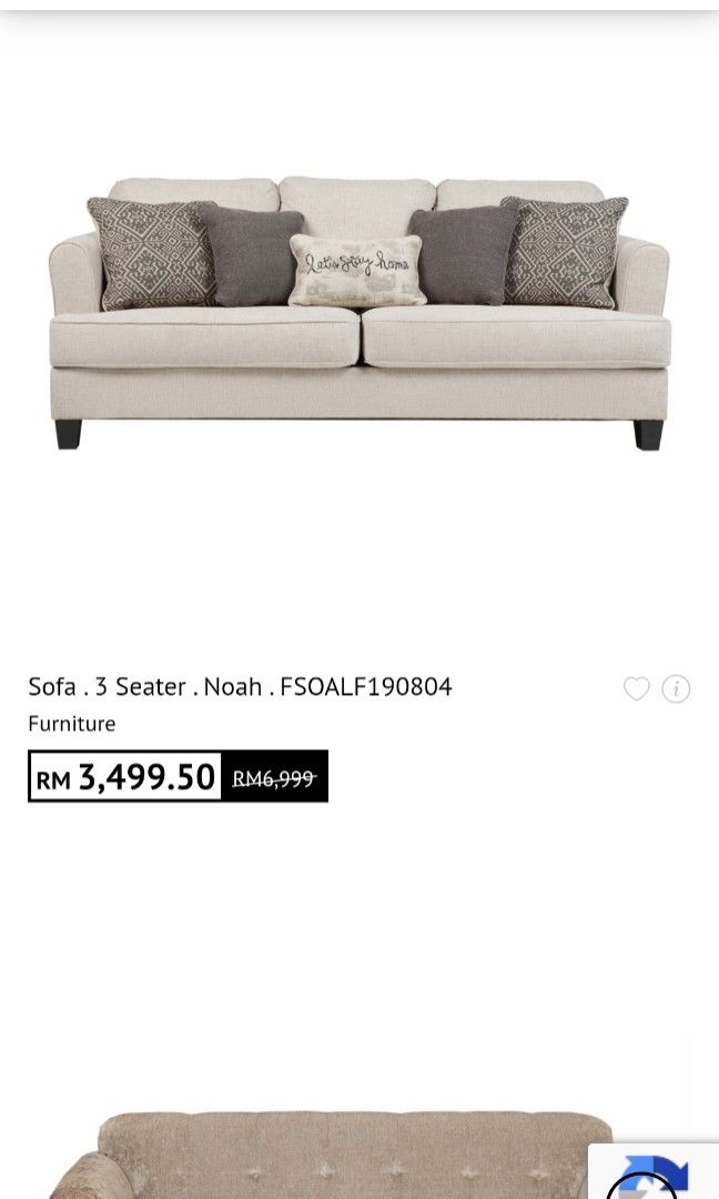 SSF SOFA 3SEATER SUPER COMFY, Furniture & Home Living, Furniture, Sofas