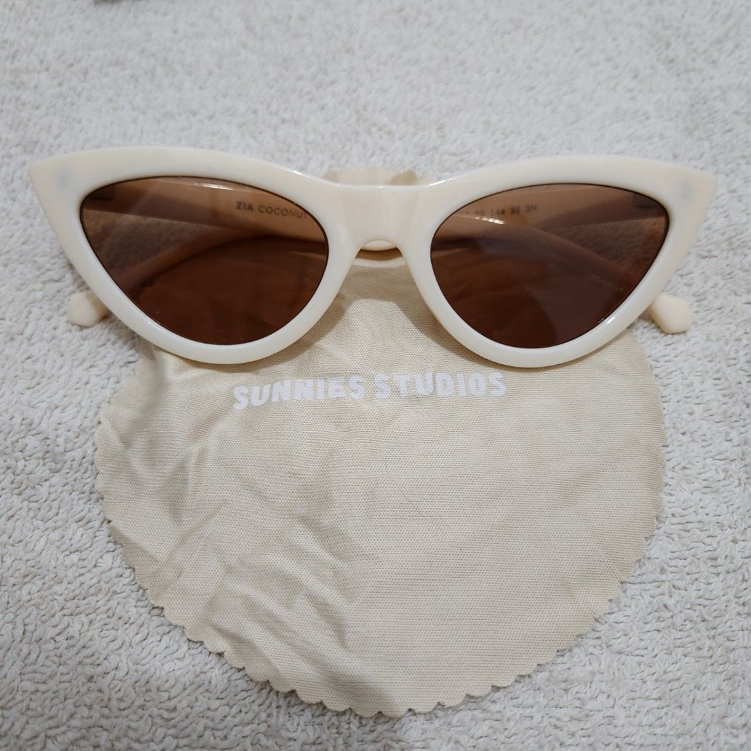 Sunnies Studios Zia Cat Eye Sunglasses in Coconut Color, Women's ...
