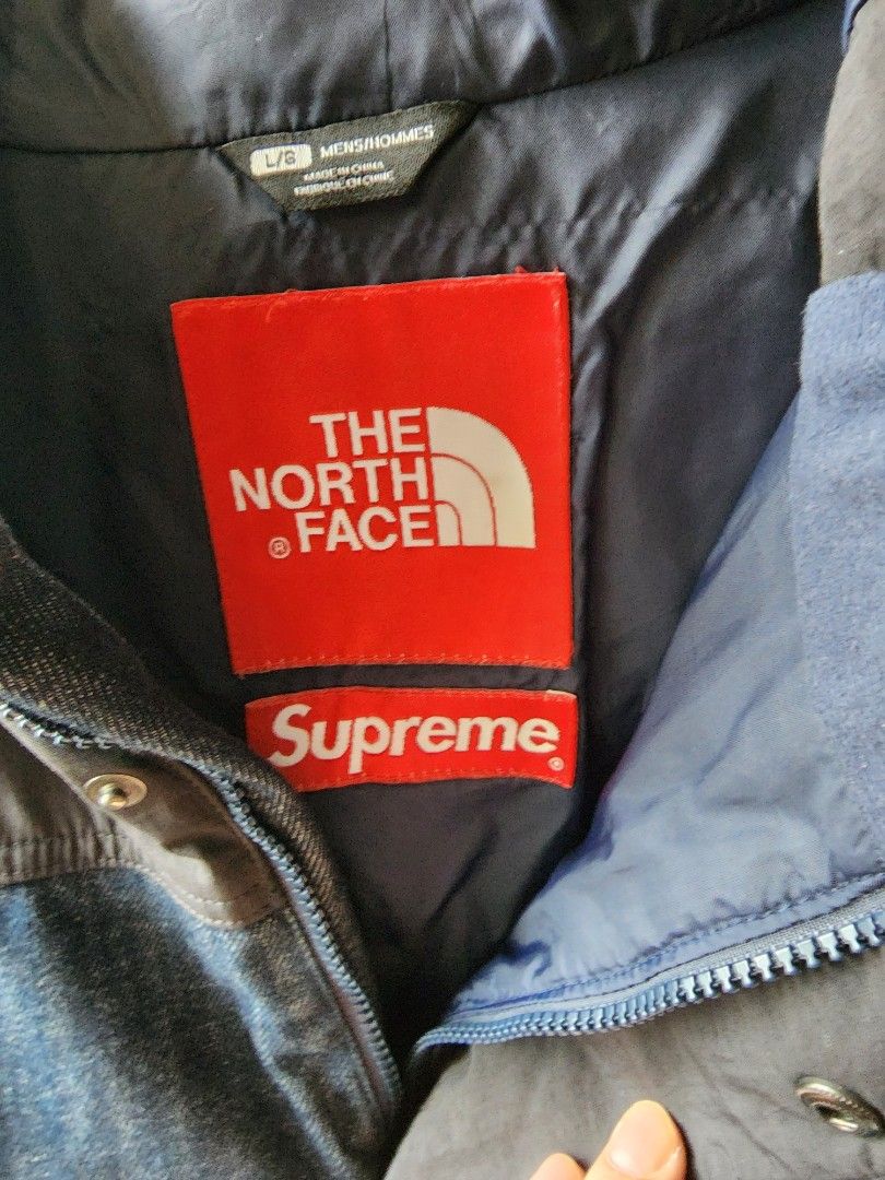 Supreme the north face denim dot shot jacket, 名牌, 飾物及配件