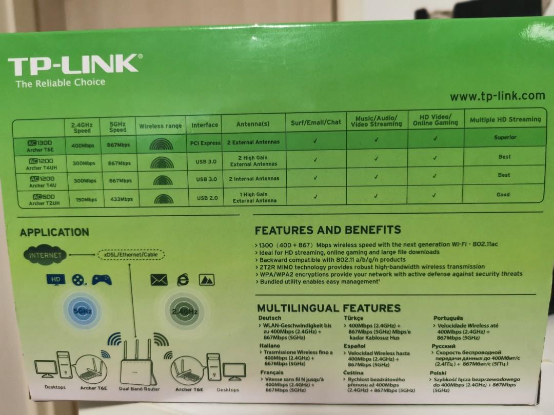 TP Link AC1300 wireless PCIE adapter, Computers & Tech, Parts ...