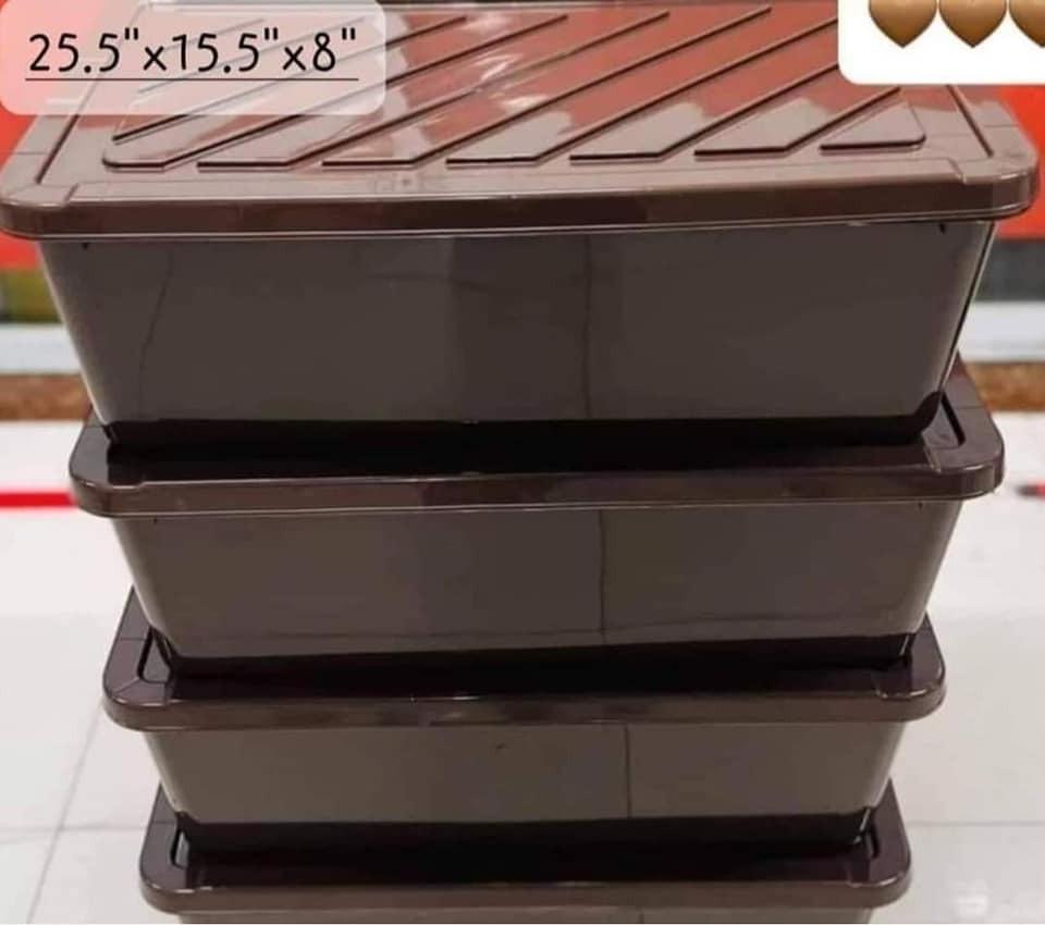 Under-Bed Storage Boxes Dark Brown (Category: Storage Boxes & Baskets) located in Quezon City. Submitted by uno_store (Listing ID 1194367277, Image 1). Description: Under-bed Storage Boxes Dark Brown perfect for organize minimalist space saving Dimensions: 8 x 15.5 x 25.5" P 395 each PM for details and deliveries +639669963543/+639352445041 MOD: lalamove. grab, toktok, cargo, pick up MOP: AP-gcash, COD, COP.