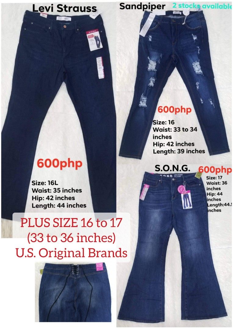 Size 16 womens pants hot sale in inches