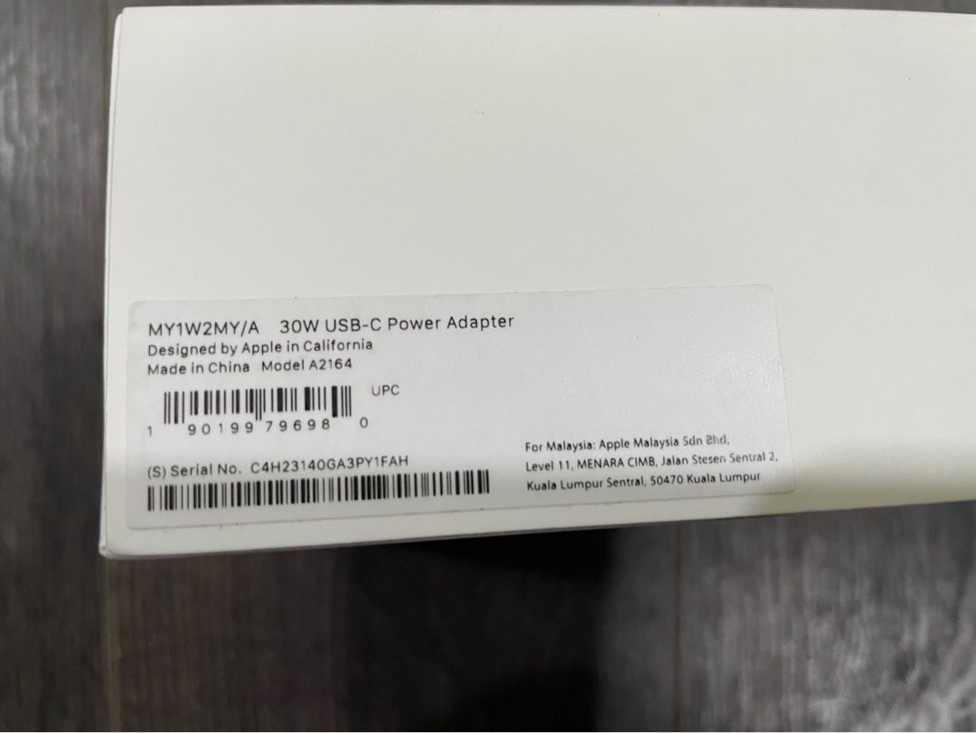 USBC 30W Power Adapter Macbook Air M1 Compatible, Computers & Tech, Parts & Accessories, Cables