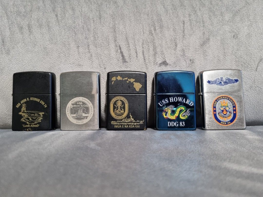 USS Navy Zippo lighters, Hobbies & Toys, Memorabilia & Collectibles