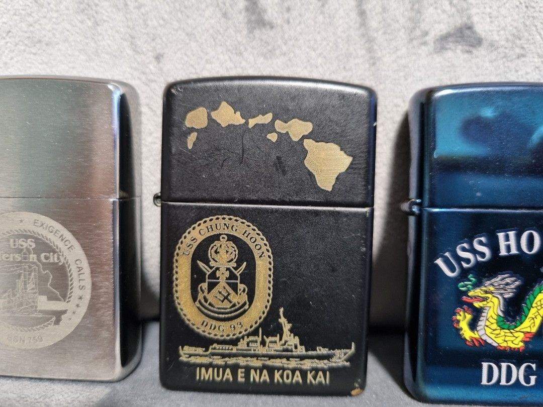 USS Navy Zippo lighters, Hobbies & Toys, Memorabilia & Collectibles