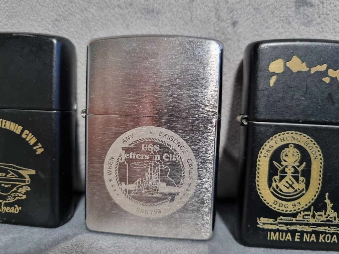 USS Navy Zippo lighters, Hobbies & Toys, Memorabilia & Collectibles