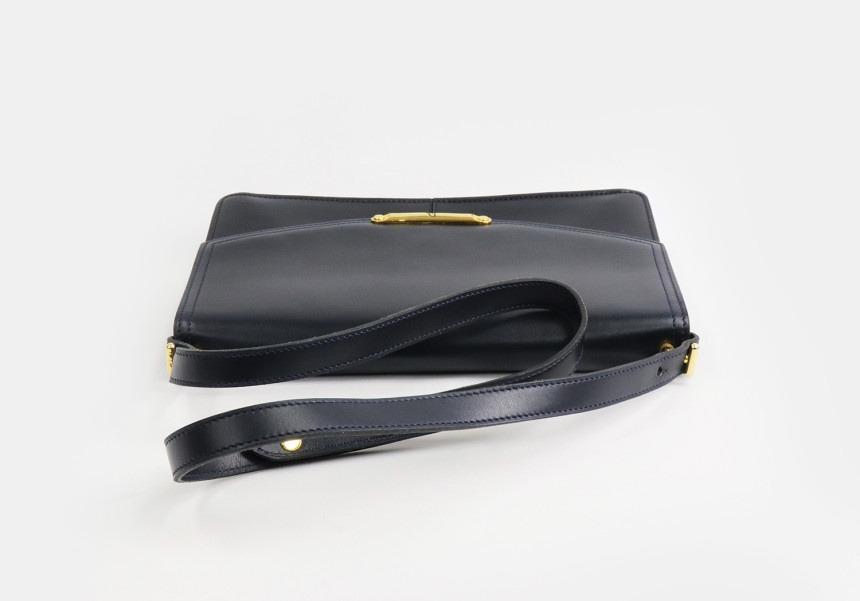 Vintage DIOR Christian Dior Navy Flap Cross Bag Shoulder Bag