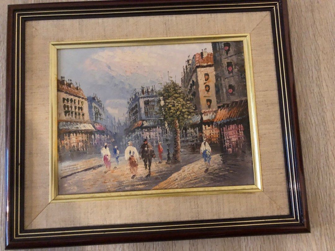 VINTAGE OIL PAINTING WITH FRAME, Furniture & Home Living, Home Decor