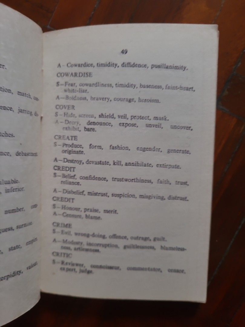 [Vintage Title] 3000 Synonyms and Antonyms, Hobbies & Toys, Books