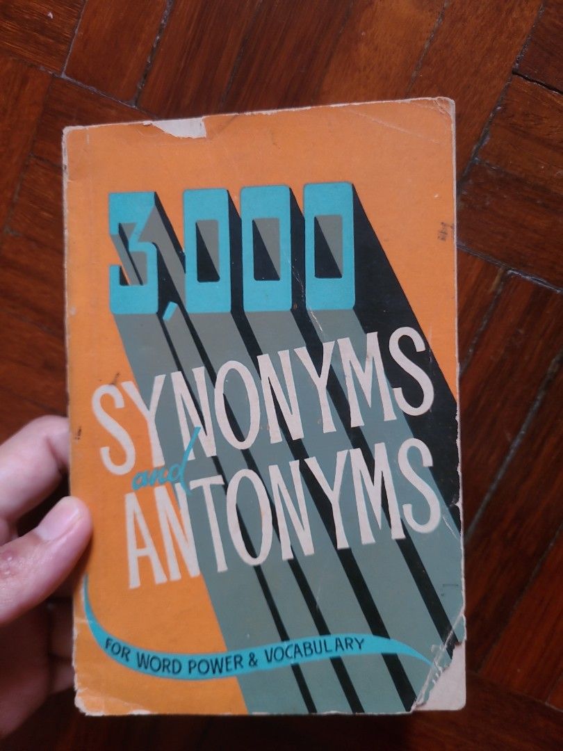 [Vintage Title] 3000 Synonyms and Antonyms, Hobbies & Toys, Books