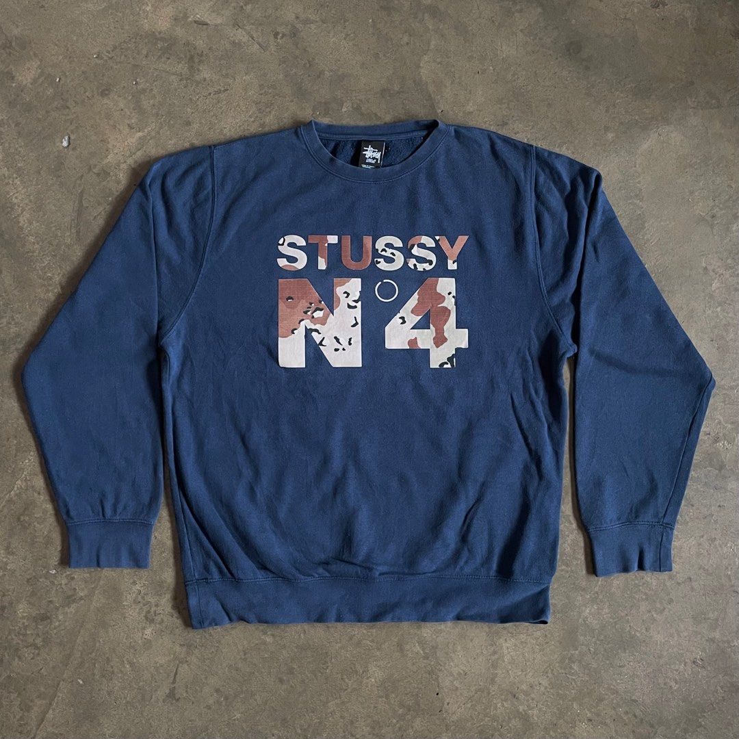 Vtg Stussy N4 Camouflage Print Crewneck Sweatshirt x Vintage x Camo x
