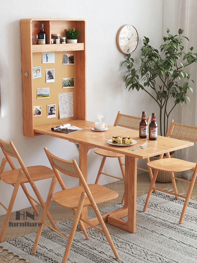 Wall mounted folding dining table hotsell with chairs