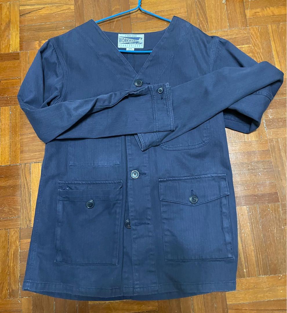 Workware Jacket （分類：外套及戶外衣服）位於 Hong Kong。 由 mattchung 提交（商品編號 1194413648，圖片 1）。簡介： Workware Jacket 幾乎全新 深藍色 細碼 荃灣，葵芳，美孚交收。。