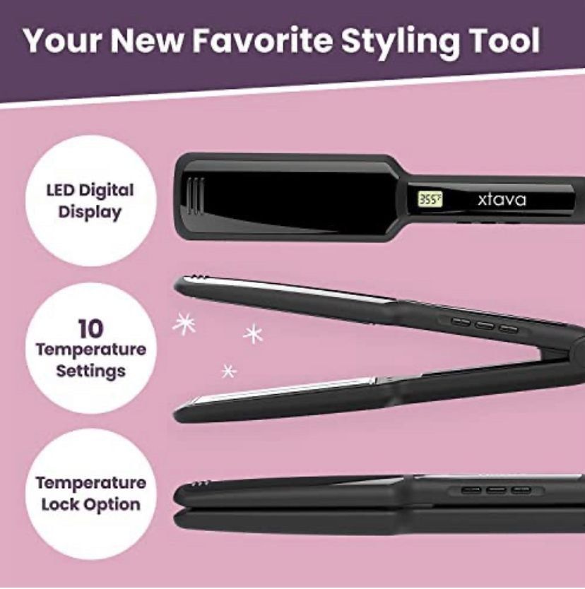 xtava Pro Satin Infrared Flat Iron Hair Straightener with Tourmaline Ceramic Plates Beauty Personal Care Hair on Carousell