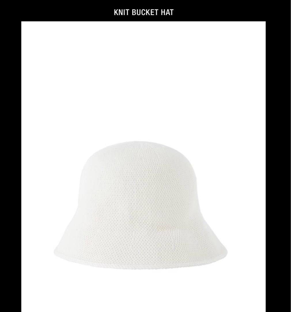 Zara oyster white knit bucket hat, Women's Fashion, Watches & Accessories, Hats & Beanies on