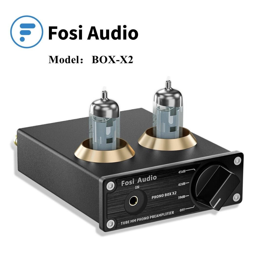 [3081] Fosi Audio BoxX2 Phono Preamp Mini Stereo Audio HiFi Vacuum