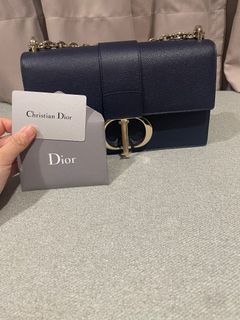 LNIB Dior Montaigne 30 Bag Blue Oblique Jacquard GHW (Cash S$4,100)