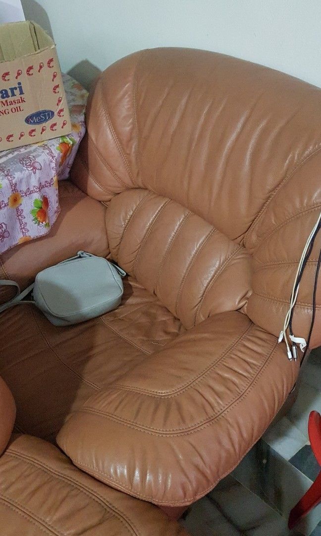 3+2+1 PVC LEATHER SOFA SET, Furniture & Home Living, Furniture, Sofas