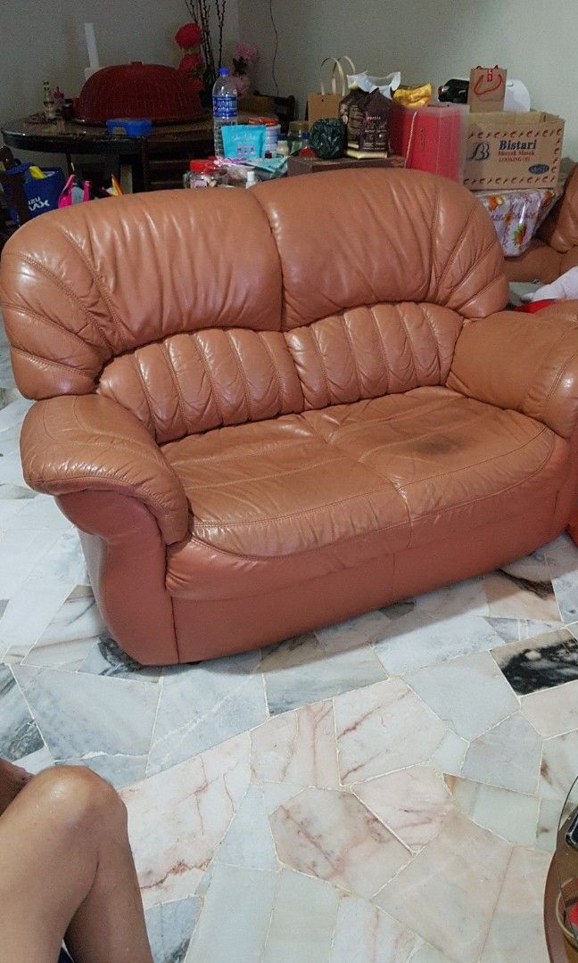 3+2+1 PVC LEATHER SOFA SET, Furniture & Home Living, Furniture, Sofas