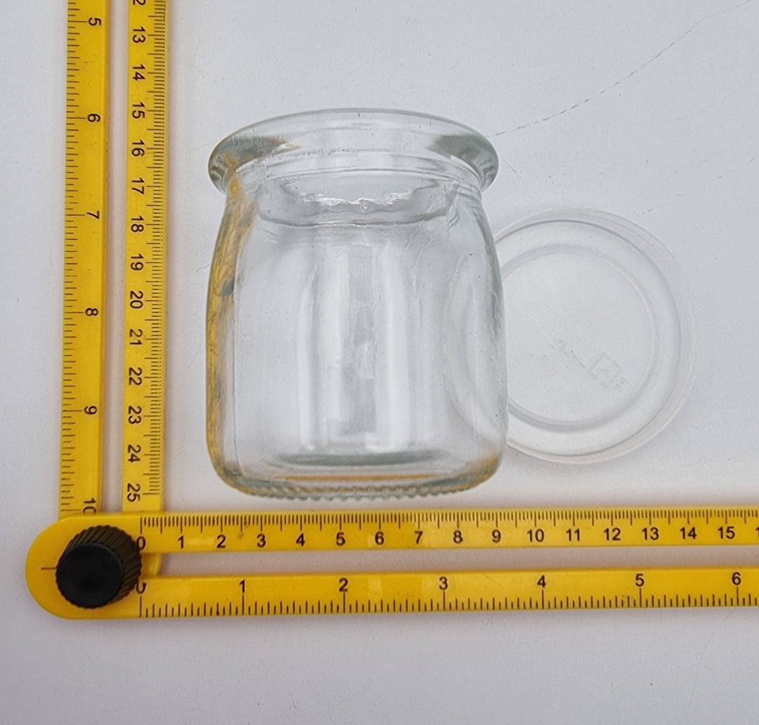 5 OZ Yoghurt Jar Container Airtight Seal with Lid 150 ML Glass Pudding