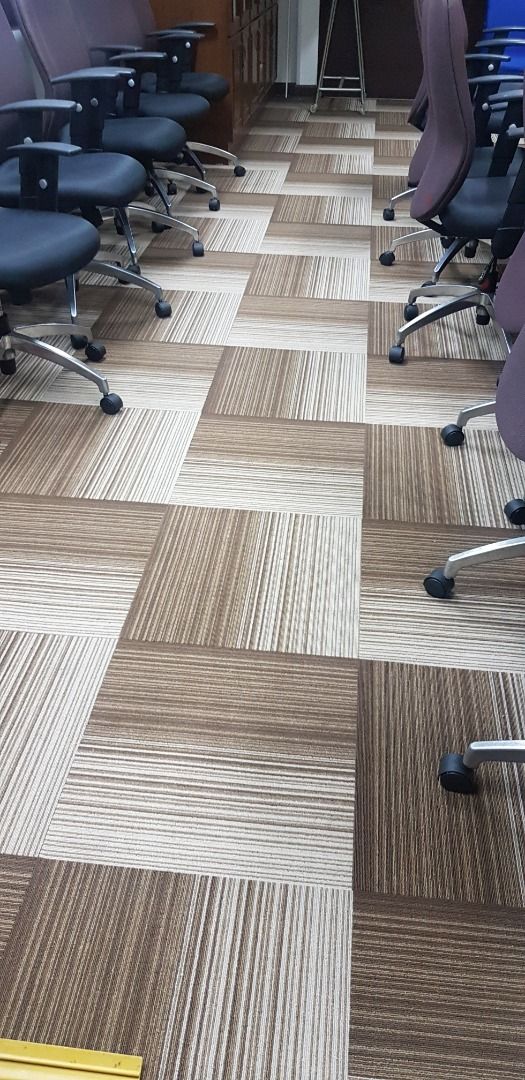 6mm PASANG KARPET PEJABAT JENIS TILE l tile carpet installation 6mm ...