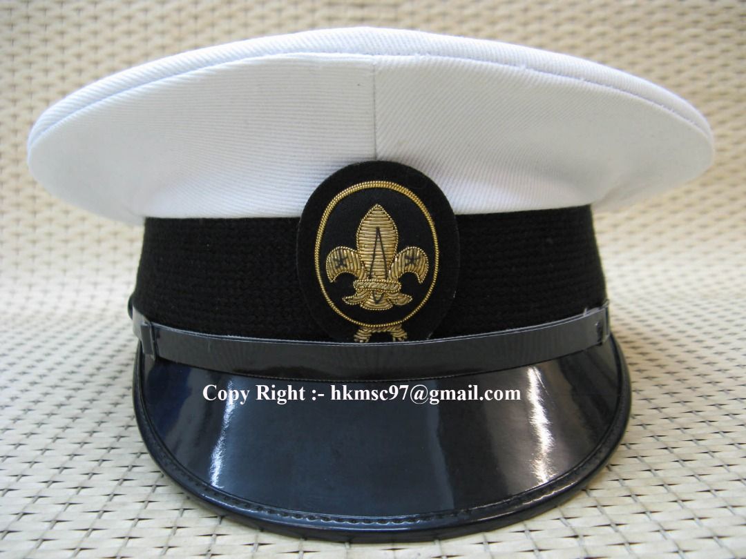 特價發售 英式海軍白帽 傳統純棉布制造 透氣內裡 現今罕有 合 海童軍 海事青年團 遊艇船長 艦長 英碼56 57cm 收藏已久