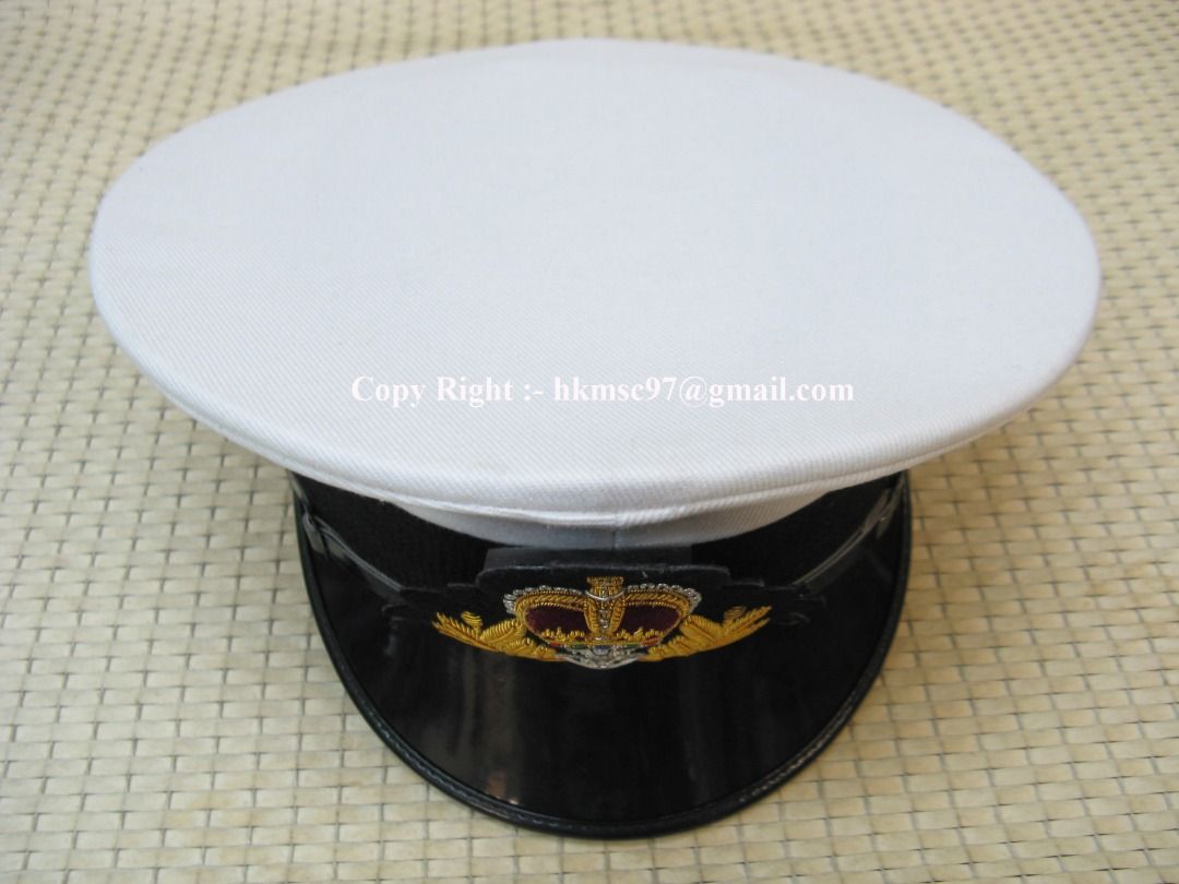 特價發售 英式海軍白帽 傳統純棉布制造 透氣內裡 現今罕有 合 海童軍 海事青年團 遊艇船長 艦長 英碼56 57cm 收藏已久