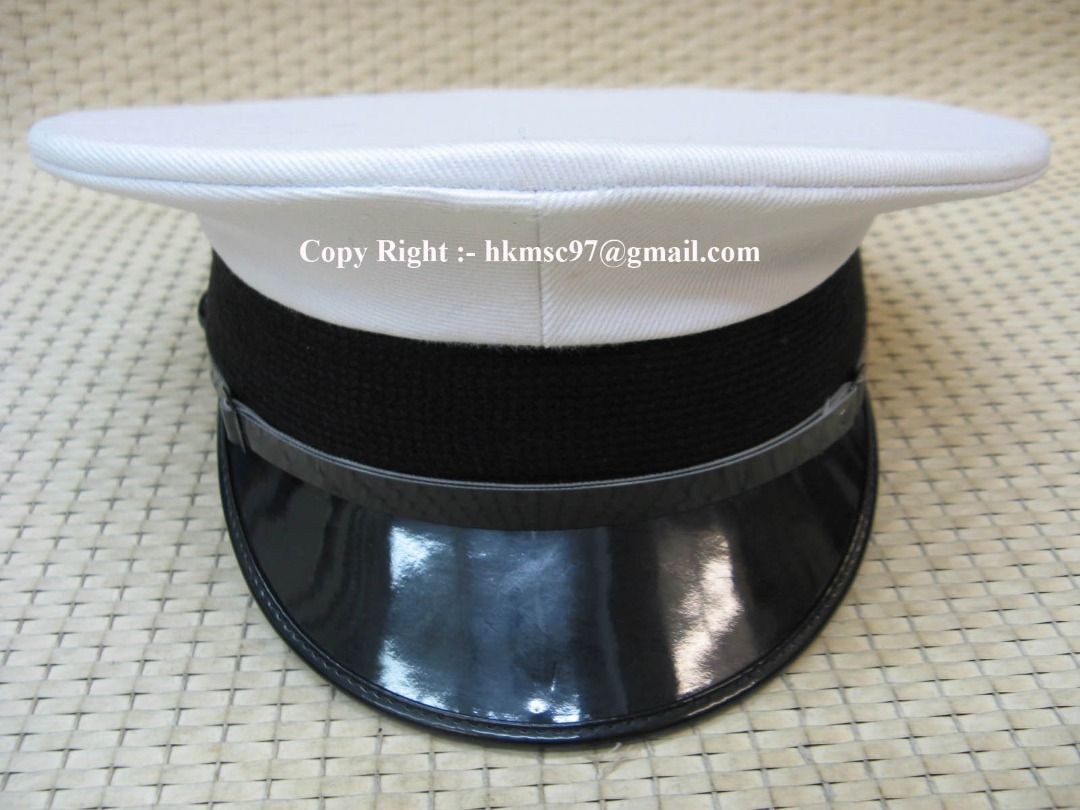 特價發售 英式海軍白帽 傳統純棉布制造 透氣內裡 現今罕有 合 海童軍 海事青年團 遊艇船長 艦長 英碼56 57cm 收藏已久