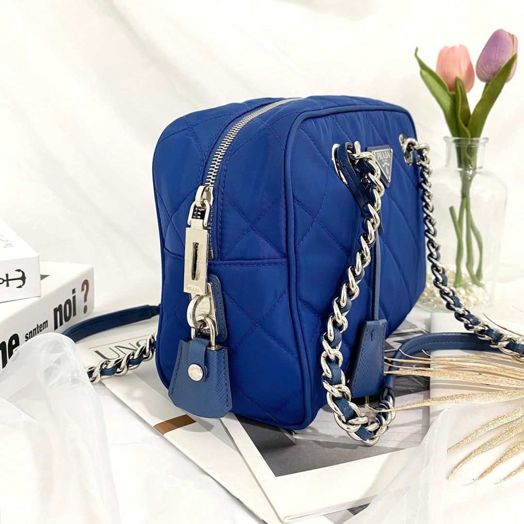 Prada royal blue bag store