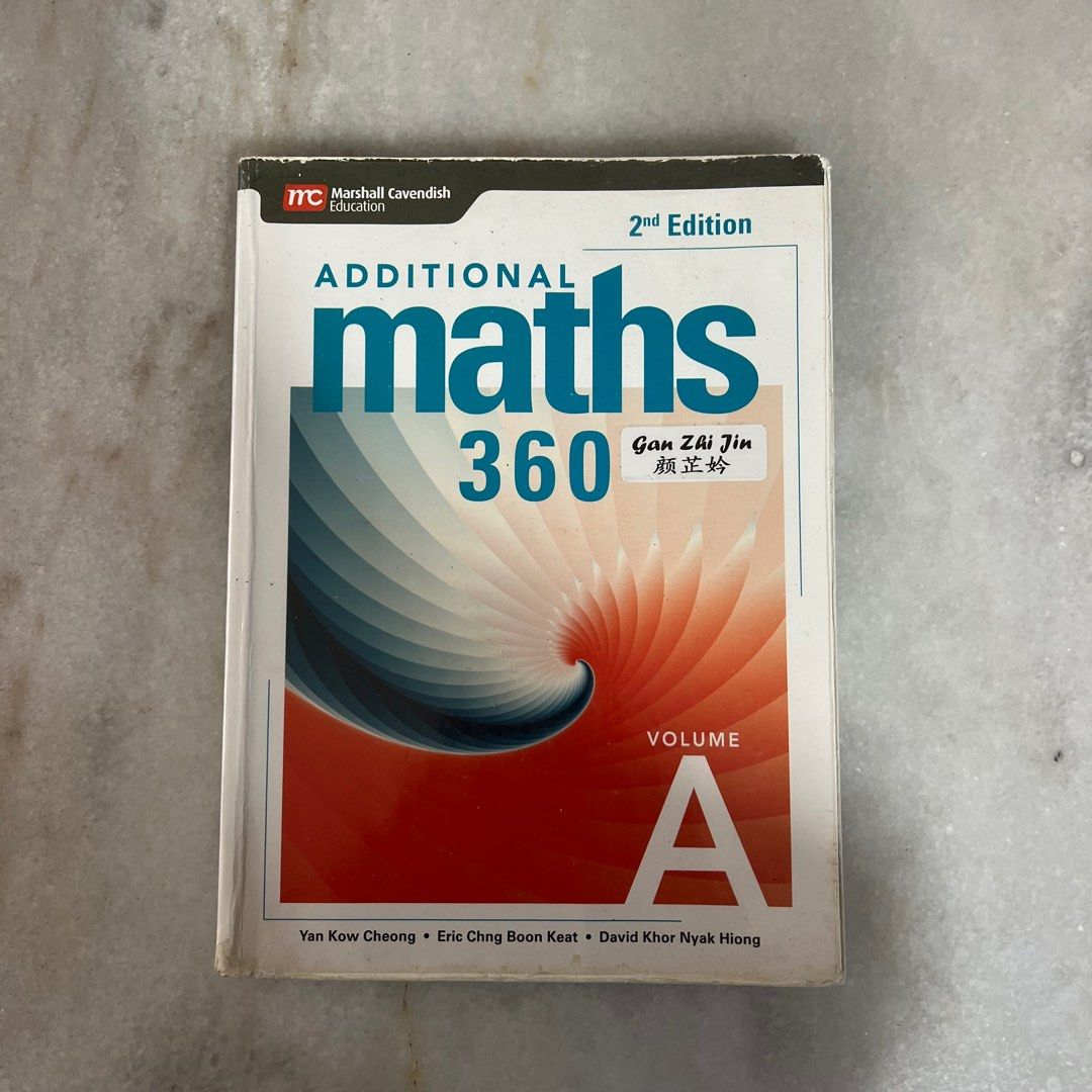 Additional Maths Volume A Textbook, Hobbies & Toys, Books & Magazines ...