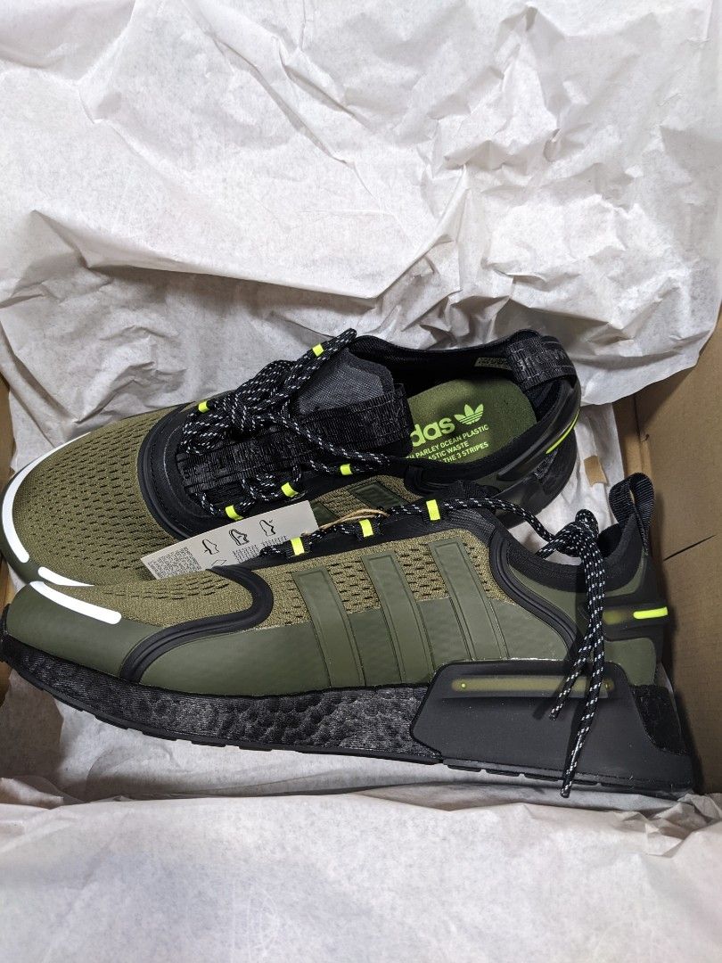 Adidas NMD V3 Focus Olive, Crystal White, Men's Fashion, Footwear, Sneakers  on Carousell