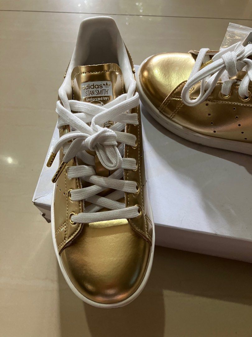 Adidas originals stan smith gold silver discount