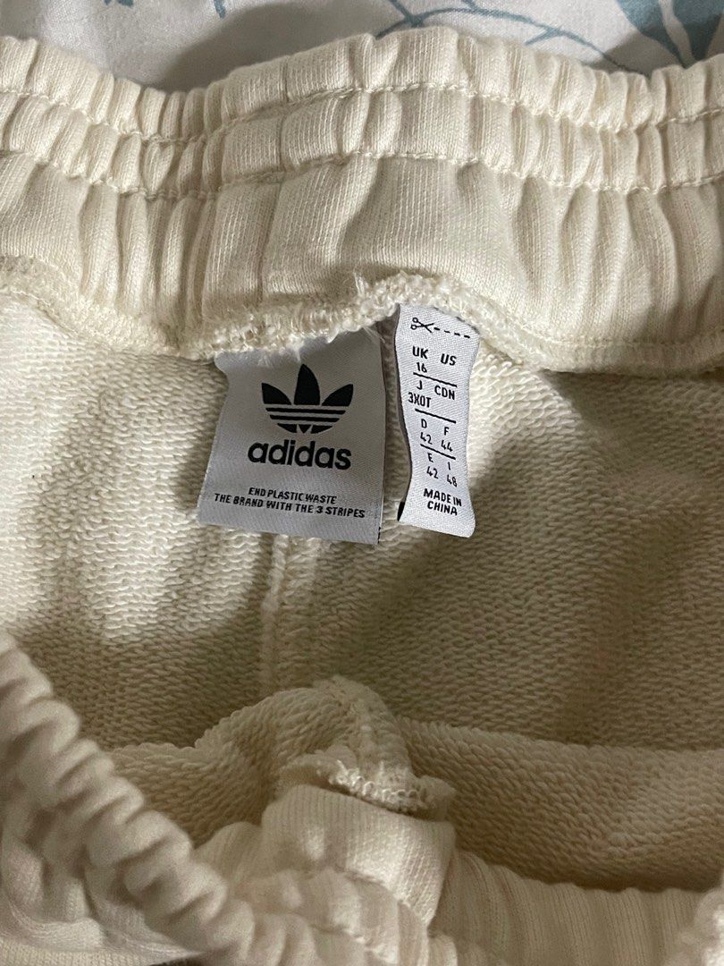 cream adidas sweatpants