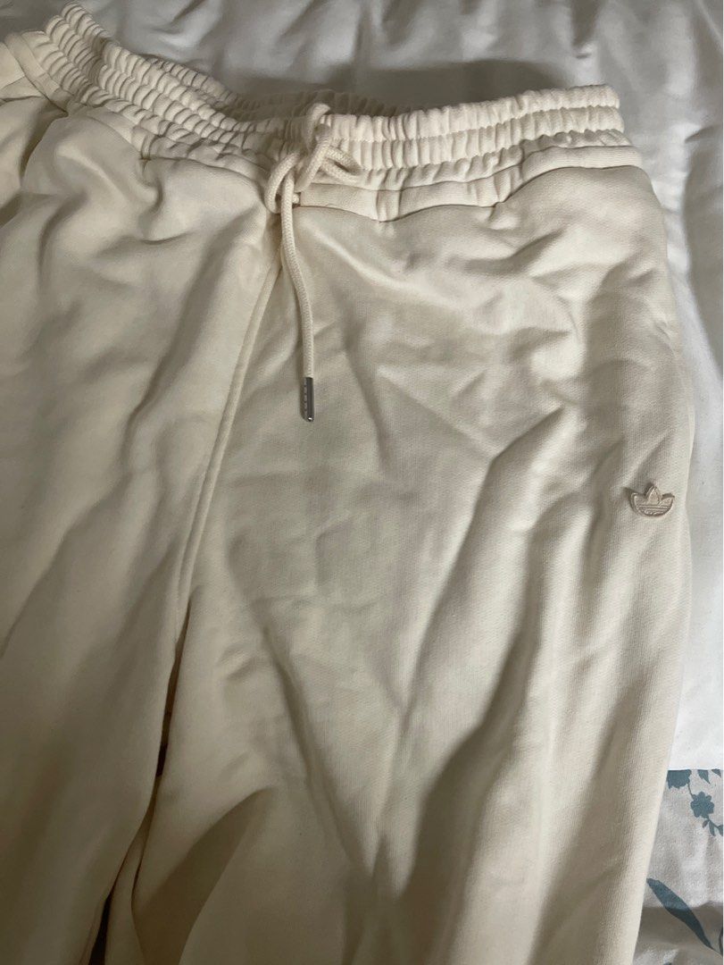 cream adidas sweatpants