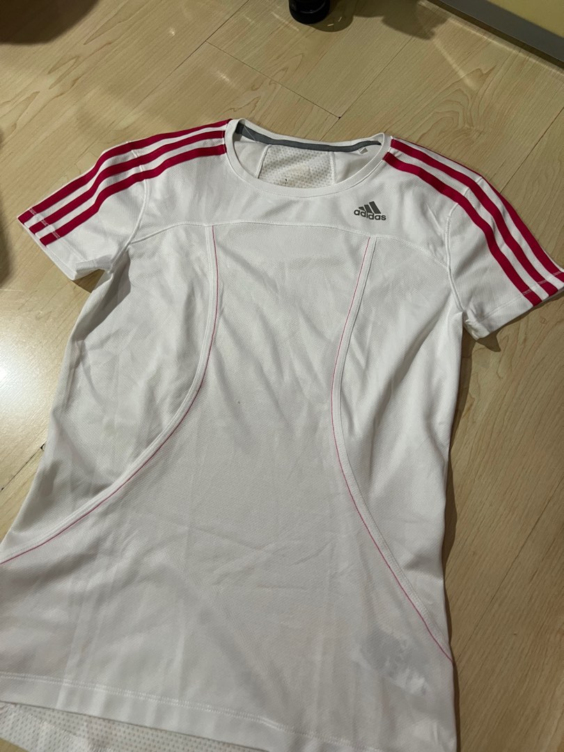 Adidas White Sports Shirt, Women's Fashion, Tops, Shirts on Carousell