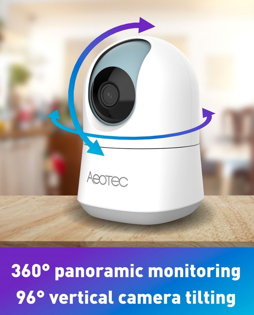 Aeotec Cam 360 Smart IP security wifi camera Samsung SmartThings