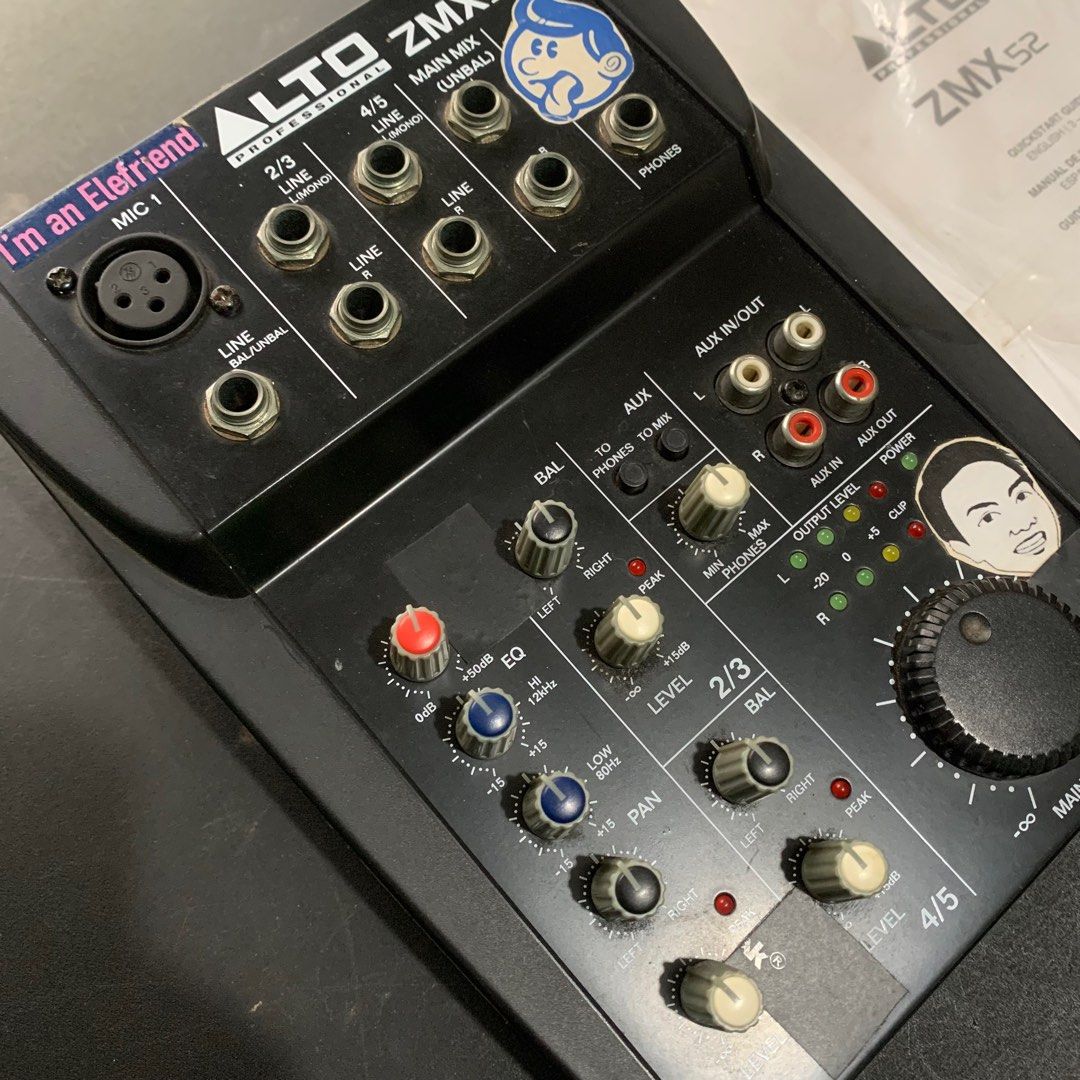 Alto ZMX52 5 Channel Mixer (Needs Repair), Audio, Other Audio Equipment