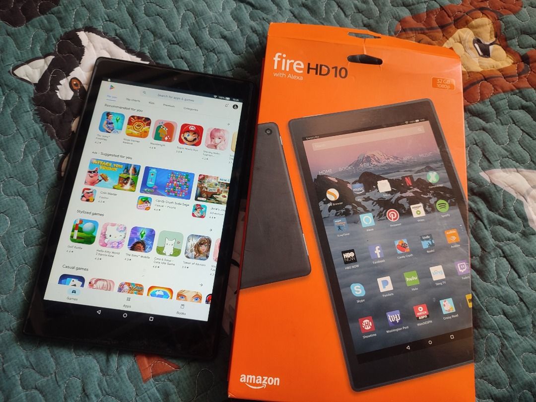  Fire HD 10 Tablet with Alexa, 10.1 HD Display, 16 GB