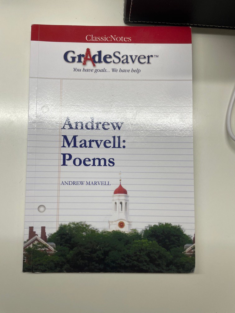 Andrew Marvell Poems GrAdeSaver Literature Notes, Hobbies & Toys, Books