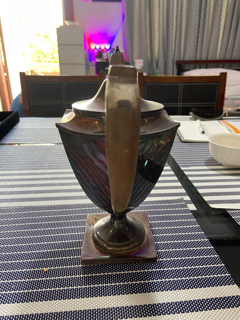 Antique sterling silver teapot (Category: Coffee & Tea Tableware) located in San Mateo. Submitted by donnalewisss (Listing ID 1200141708, Image 2). Description: Antique teapot Sterling silver with lion logo.