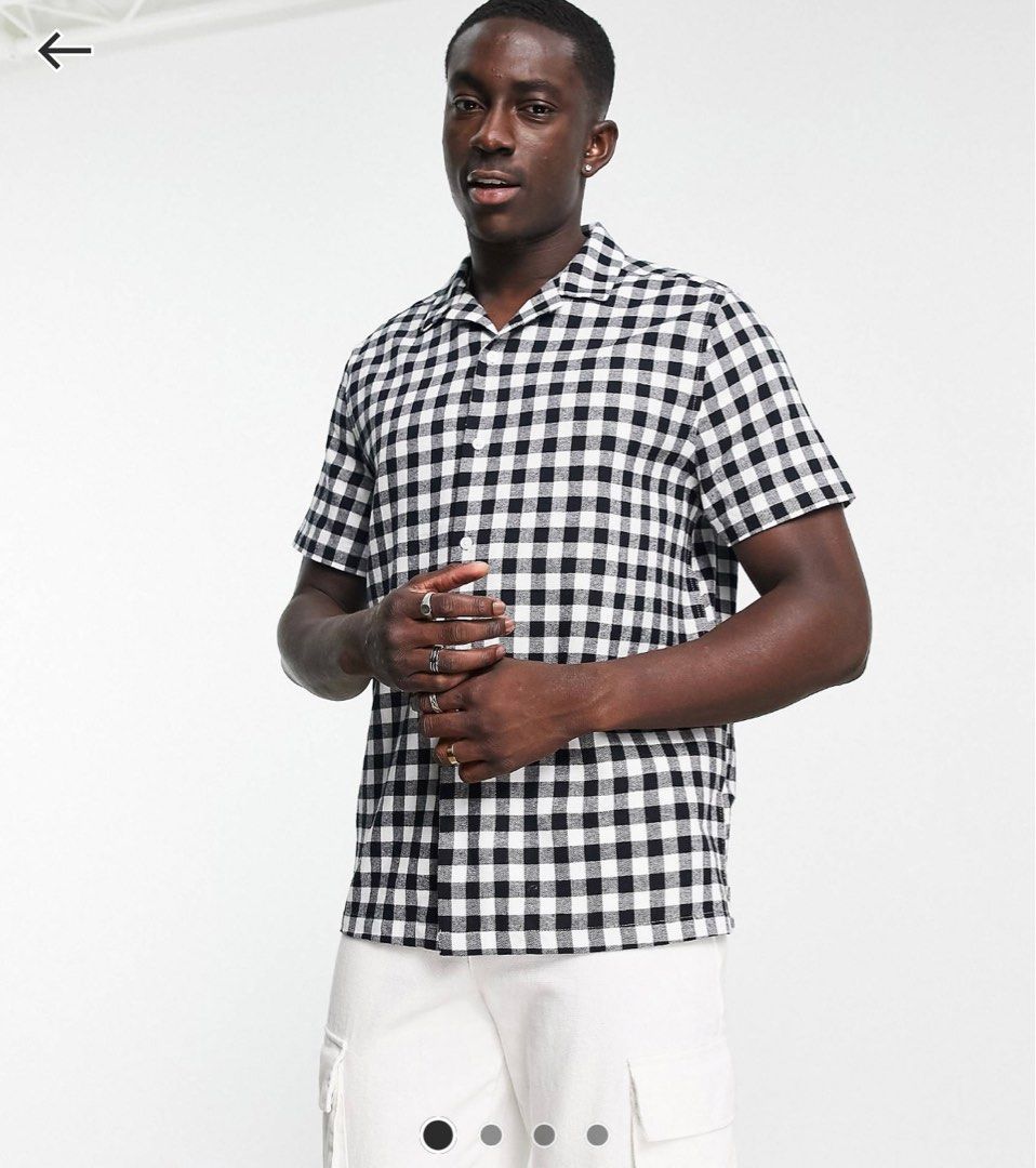 mens gingham check shirts