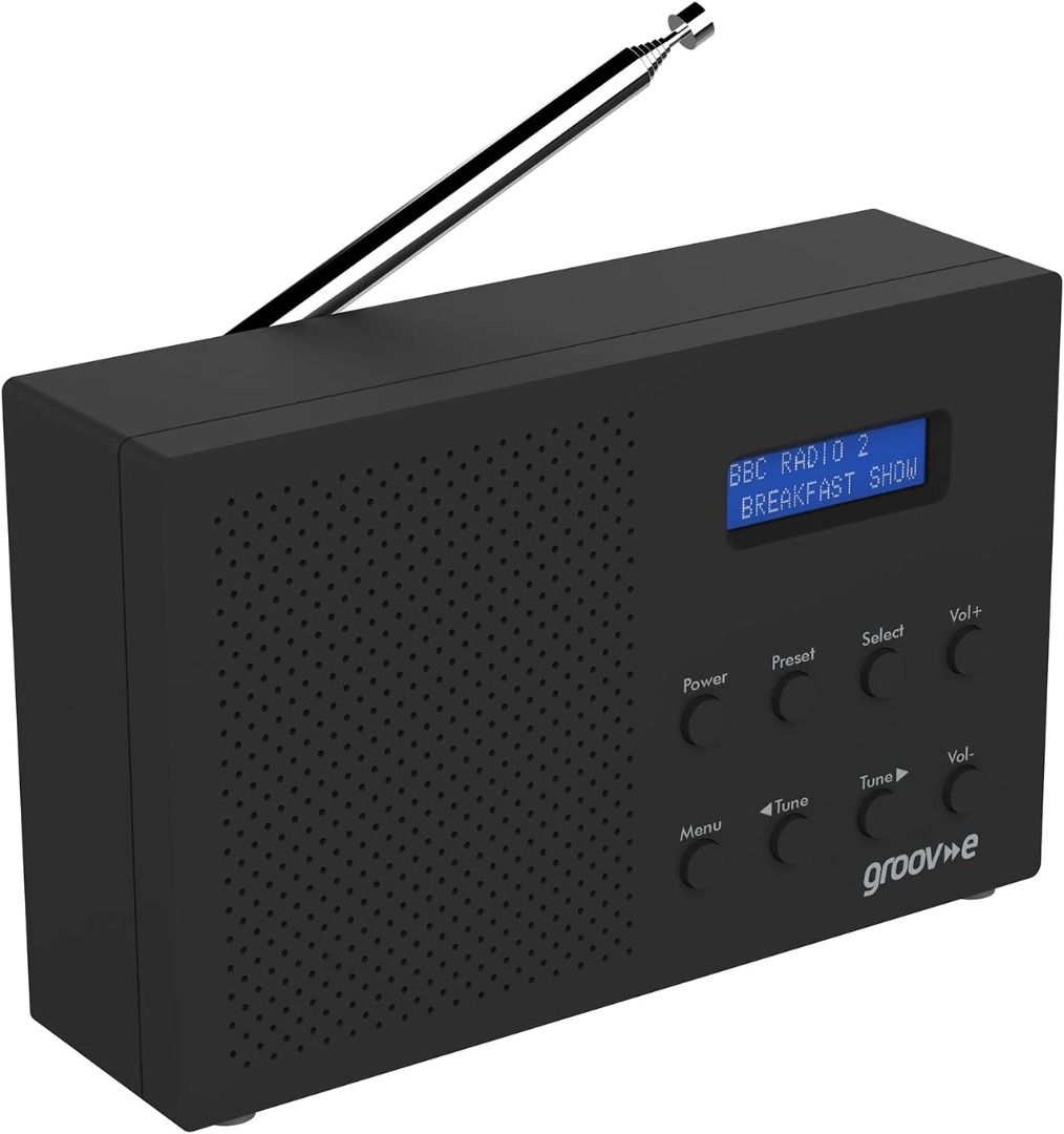 [B2855] Groove GVDR03BK Paris Portable DAB/FB Digital Radio with 20