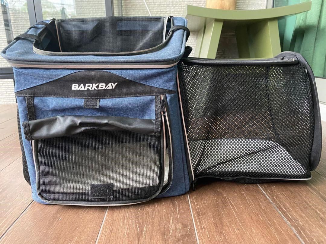 BARKBAY Dog Bike Basket Carrier Backpack Convertible Expandable