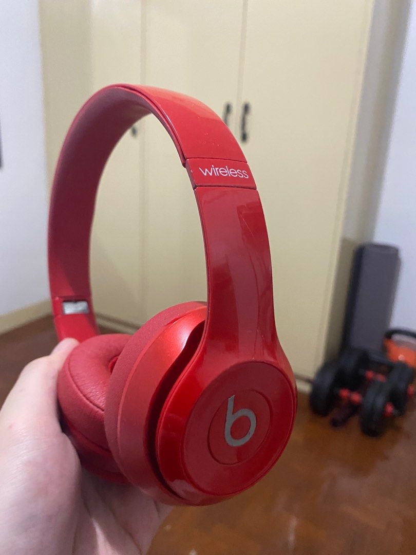 Beats Solo3 Wireless Red Headphones, Audio, Headphones  Headsets on  Carousell