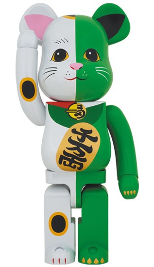 BE@RBRICK 招き猫白×緑1000％, 興趣及遊戲, 玩具& 遊戲類- Carousell