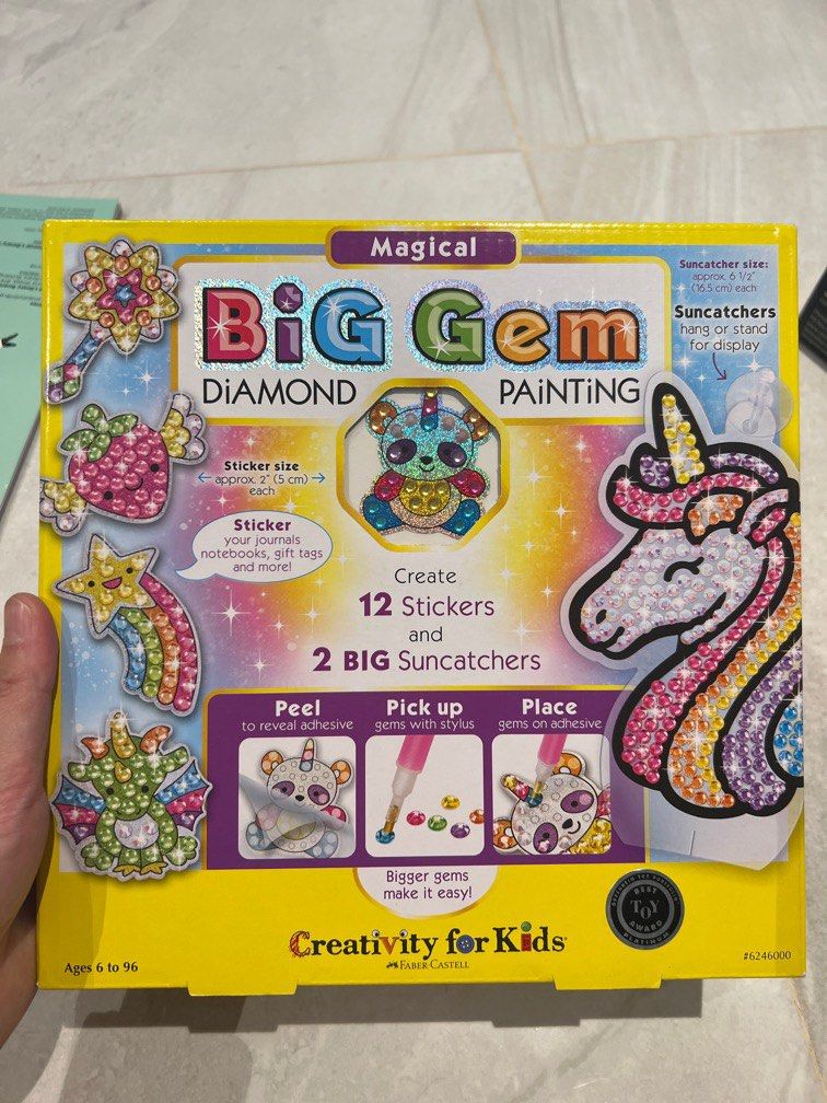 Big Gem Diamond Painting Suncatcher kit, Hobbies & Toys, Stationery