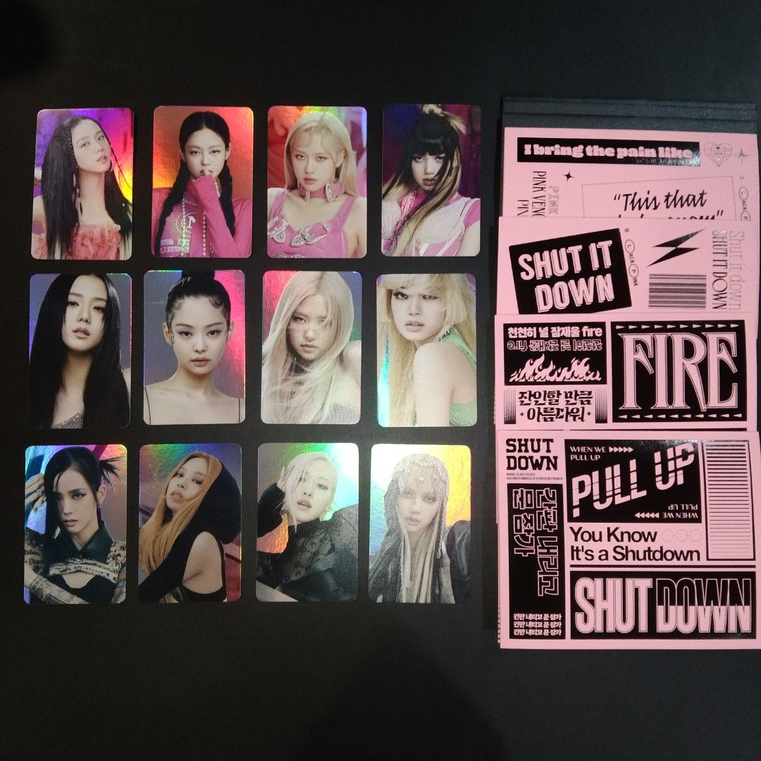 BLACKPINK Photocard + Lyrics Card Member Set, Hobbies & Toys