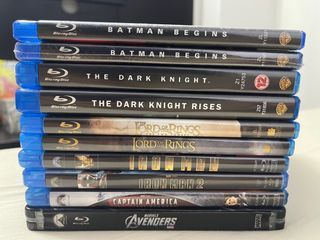 BLU-RAY DISCS MOVIES (BATMAN SERIES, MARVEL, LOTR)