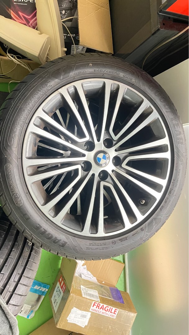Bmw rim and tyre, Car Accessories, Tyres & Rims on Carousell