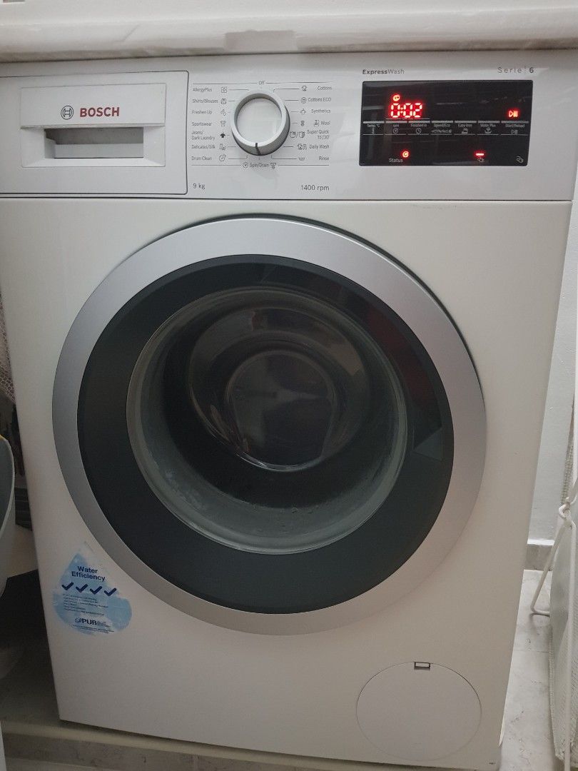 Bosch 9kg Washing Machine WAT28482SG, TV & Home Appliances, Washing